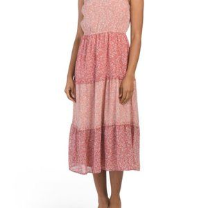 NWT - SINCERELY JULES Tiered Border Print Maxi Dress - Size S